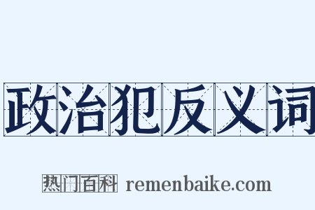 政治犯反义词是什么意思的图片